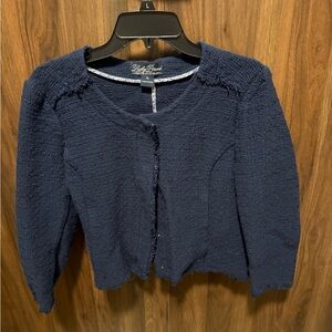 Lucky Brand Dark Blue Tweed Jacket, Size XL